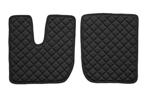 Set covorase podea camion potrivit Iveco ECO-LEATHER, set 3 buc. (material - eco-piele, culoare - negru, pentru transmisie manuala) potrivit IVECO STRALIS - Img 2
