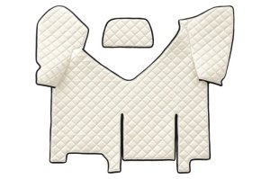 Set covorase podea camion potrivit Iveco versiune cu frigider, ECO-LEATHER, set 4 bucati (material - eco-piele, culoare - bej, transmisie automata) - Img 3