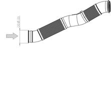 Teava esapament (diametru:133mm, lungime:960mm) potrivit SCANIA