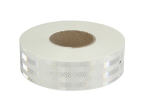 Banda reflectorizanta de contur 3M 1 buc, hard, culoare alba 5,35cm x 50m