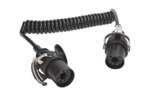 Cablu electric spiralat (lungime de lucru 3,5m, lungime maxima 4m, negru, 5 numar pini, ABS)