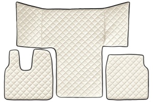 Covor podea camion potrivit MAN, cabina L, XL ECO-LEATHER, set 3 buc. (material - eco-piele, culoare - bej) potrivit MAN TGL dupa 2016
