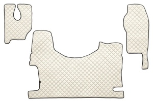 Covor podea camion potrivit MERCEDES, Scaun fix pentru pasager tunel inalt, ECO-LEATHER, set 3 buc. (material - eco-piele, culoare - bej)