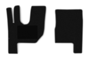 Covor podea camion potrivit RENAULT, sofer + pasager, velur, 2 bucati (material - velur, culoare - gri) potrivit RENAULT TRUCKS T dupa 2013