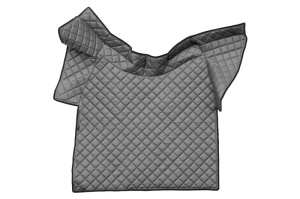 Covor podea camion potrivit VOLVO, ECO-LEATHER, set 3 buc. (material - eco-piele, culoare - gri, fara compartiment in carcasa cutiei de viteze) - Img 3