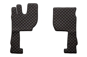 Covor podea camion potrivit VOLVO, ECO-LEATHER, set 3 buc. (material - eco-piele, culoare - negru/rosu, transmisie automata) potrivit VOLVO FH16 II dupa 2014 - Img 2