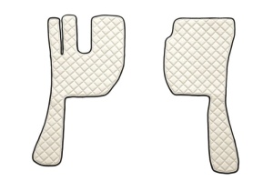 Covor podea camion potrivit VOLVO, ECO-LEATHER, set 3 buc. (material - eco-piele, culoare - bej, fara compartiment in carcasa cutiei de viteze) - Img 2