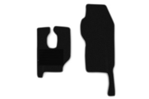 Covoras Auto F-CORE, Scaun fix pentru pasager, sofer + pasager, tunel inalt 2 buc. potrivit MERCEDES ACTROS MP2 / MP3 dupa 2002 (velours, gri)