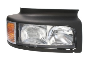 Far dreapta H1, manual cu semnalizator si rama fundal argintiu, culoare Semnalizator portocaliu RENAULT TRUCKS KERAX, MIDLUM, PREMIUM dupa 1996