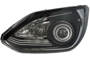 Far Stanga potrivit SETRA 500 dupa 2012 (Bi-Xenon/H15/LED, culoare insert: cromat/negru)