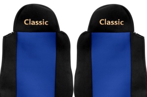 Huse scaun camion Classic (albastru, material velur, serie CLASSIC, centura pasager asamblata in afara scaunului; centura de siguranta a soferului asamblata in scaun) MAN - Img 2