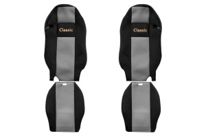 Huse scaun camion Classic (gri, material velur, serie CLASSIC, centura pasager asamblata in scaun) Mercedes Actros