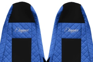 Huse scaun camion Elegance (albastru, material eco-piele / velur, serie ELEGANCE, Cabina STREAMLINE; fara microfon; tetiera integrata pentru pasageri; tetiera soferului integrata) potrivit SCANIA - Img 3