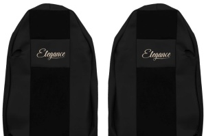 Huse scaun camion ELEGANCE S (negru, material eco-leather / velur) potrivit MAN TGX dupa 2006 - Img 3