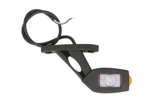 Lumini marcaj dreapta, portocaliu/rosu/alb, LED, inaltime 87; latime 35,5; adancime 163, lungime furtun 500, brat scurt, 12/24V pentru suprafete orizontale - Img 2