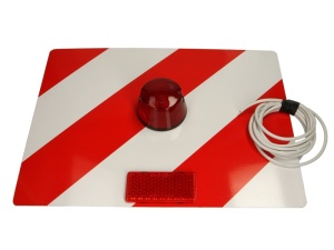 Placa semn avertizare gabarit depasit 1 buc, partea stanga; rear; cu lampa rosie 30cm x 40cm