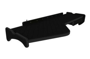 Raft interior cabina potrivit RVI MAGNUM dupa 1996 (lung, Panou LED, lumina alba, sertar suplimentar sub blatul mesei, lung, culoare: negru, serie: ELEGANCE)
