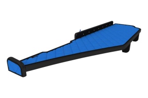 Raft polita interior cabina (panou LED, lumina alba; cabina ingusta 230 cm; lung, lung, culoare: albastru, serie: ELEGANCE) potrivit MERCEDES