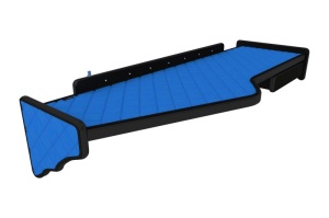 Raft polita interior cabina (panou LED, lumina alba; lung; sertar suplimentar sub blatul mesei, lung, culoare: albastru, serie: ELEGANCE) potrivit SCANIA