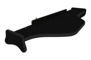 Raft polita interior cabina (panou LED, lumina alba; lung; sertar suplimentar sub blatul mesei, lung, culoare: negru, serie: ELEGANCE) potrivit DAF