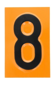 Semn avertizare 1 buc, ADR "8â€ placa numar avertizare