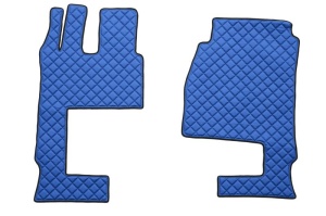 Set covor podea camion Mercedes Actros scaun pasager convertibil, ECO-LEATHER, set 3 buc. (material - eco-piele, culoare - albastru, cabina lata 250 cm) - Img 2
