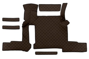 Set covor podea camion potrivit MAN ECO-LEATHER, set 7 bucati (material - eco-piele, culoare - maro, pentru transmisie manuala) potrivit MAN TGX - Img 3