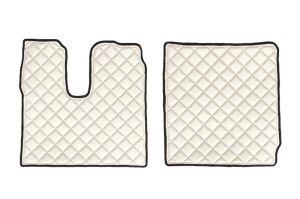 Set covor podea camion potrivit MAN ECO-LEATHER, set 7 bucati (material - eco-piele, culoare - bej, transmisie automata) potrivit MAN TGX I - Img 2