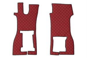 Set covor podea camion potrivit Scania scaun pasager convertibil, ECO-LEATHER, set 4 bucati (material - eco-piele, culoare - rosu) potrivit SCANIA L,P,G dupa 2016 - Img 2