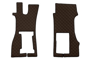 Set covor podea camion potrivit Scania scaun pneumatic pentru pasageri, ECO-LEATHER, set 3 buc. (material - eco-piele, culoare - maro) potrivit SCANIA L - Img 2