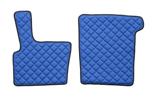 Set covorase podea camion potrivit DAF ECO-LEATHER, set 3 buc. (material - eco-piele, culoare - albastru, pentru transmisie manuala) potrivit DAF 95 XF 1997-2012 - Img 2