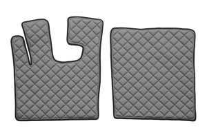 Set covorase podea camion potrivit DAF ECO-LEATHER, set 3 buc. (material - eco-piele, culoare - gri, transmisie automata) potrivit DAF XF 105, XF 106 dupa 2005 - Img 2