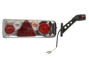 Stop lampa spate dreapta EASYCONN II for deschis bulb/LED, 24V, triunghi reflector, cu extensie brat LED, soclu 7 pini spate KOGEL; KRONE