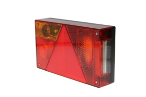Stop lampa spate stanga MULTIPOINT I cu bulb deschis 12/24V, semnalizator, anti-Proiectoare ceata, lampa stop, lumina parcare, triunghi reflector, 5 pini soclu, fara bulb