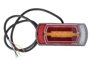 Stop spate Dreapta/Stanga Cleo Max (LED, 12/24V, cu indicator, lampa mers inapoi, cu lumini frana, lumini parcare/pozitie, reflector, lungime cablu: 1m)