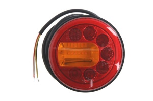 Stop spate Stanga LUNA (LED, 12/24V, cu indicator, cu lumini frana, lumini parcare/pozitie, lungime cablu: 1,5m, fi121mm)