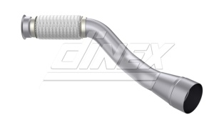Teava esapament (/130mm, lungime:900mm) potrivit MERCEDES ACTROS EURO 6 - Img 2