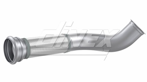 Teava esapament (cu element flexibil, lungime:800mm) potrivit VOLVO FH II, FM, FMX II dupa 2012