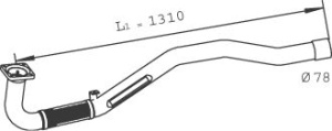 Teava esapament (diametru:78mm, lungime:1310mm) potrivit IVECO EUROCARGO I-III 2000-2015