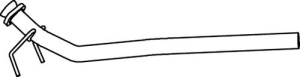 Teava esapament (lungime:1380mm) potrivit MERCEDES VITO (W638) OM611.980/OM611A(60KWCDI)/OM611LA(75KWCDI) 1999-2003