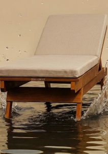 Saltea impermeabila pentru sezlong de plaja 190x60x5 cm – Crem