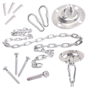 Set de montaj pentru leagan sau hamac – suport tavan, lant 150 cm, otel zincat