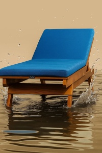 Saltea impermeabila pentru sezlong de plaja 190x60x5 cm – Albastru
