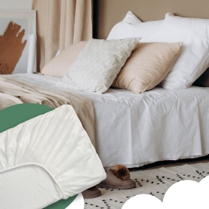 Cearceaf Impermeabil cu elastic – Față din Bumbac, Strat protector pe interior - Img 3