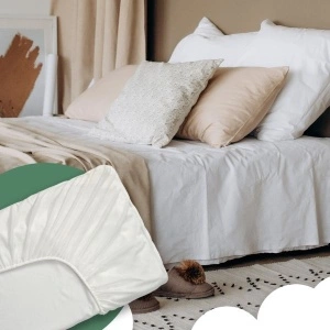 Cearceaf Impermeabil cu elastic – Față din Bumbac, Strat protector pe interior - Img 3