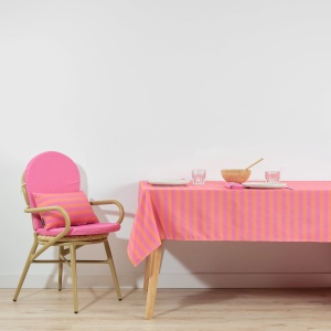 Față de masă Jacquard Orange, Maglia Stripe Fuchsia 160x160 cm - Img 4