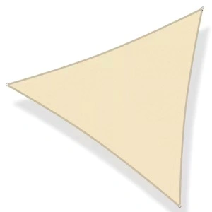 Copertina prelata de soare, triunghiulara, impermeabila, cu protectie UV, 360x360x360 cm, bej