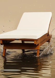 Saltea impermeabila pentru sezlong de plaja 190x60x5 cm – Crem