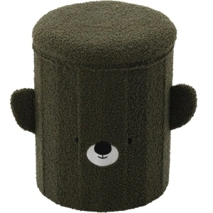 Taburet pentru copii, pliabil cu spatiu depozitare, 28×34 cm, verde