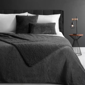 Cuvertură de pat față-verso din blană moale și piele de miel sintetică – 170x210cm | NINA Premium - Img 6